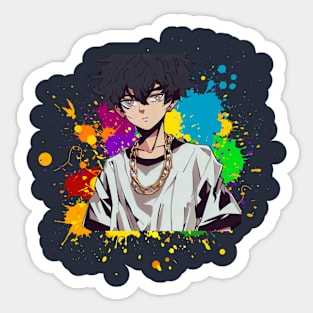 Hiphop style anime boy Sticker